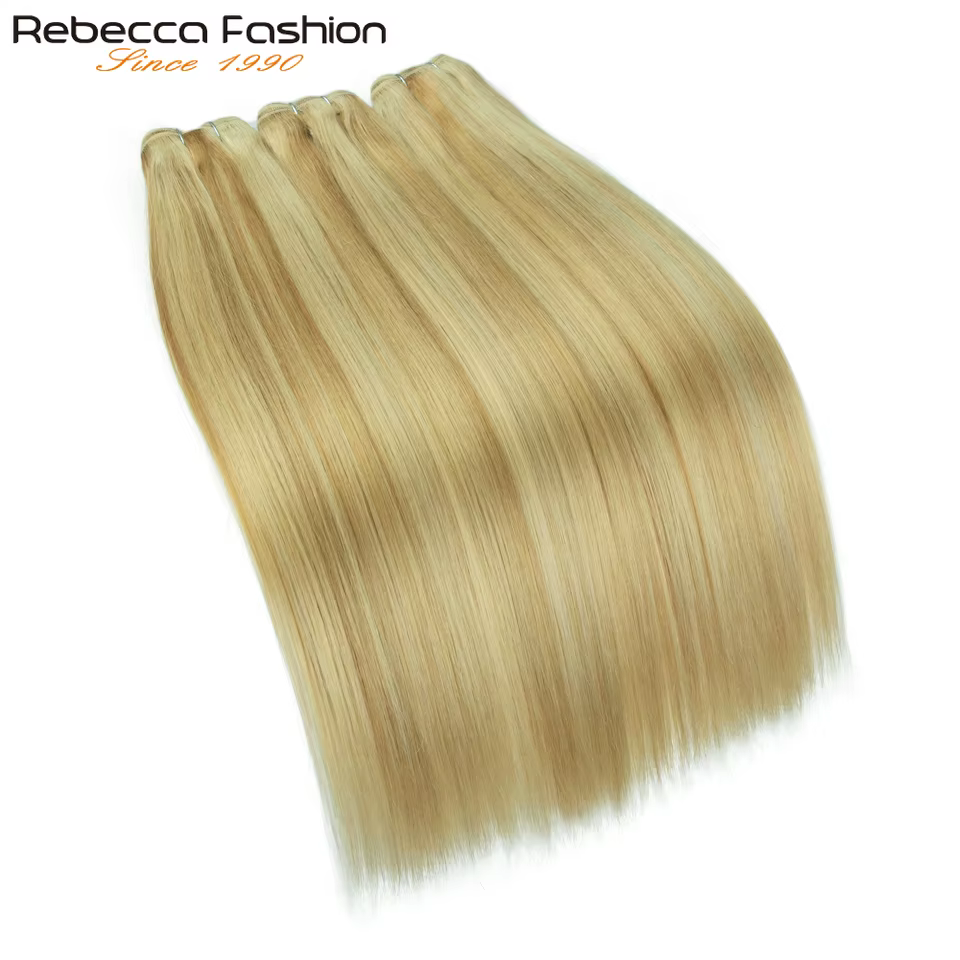 Extensions de cheveux naturels brésiliens lisses doublement étirés