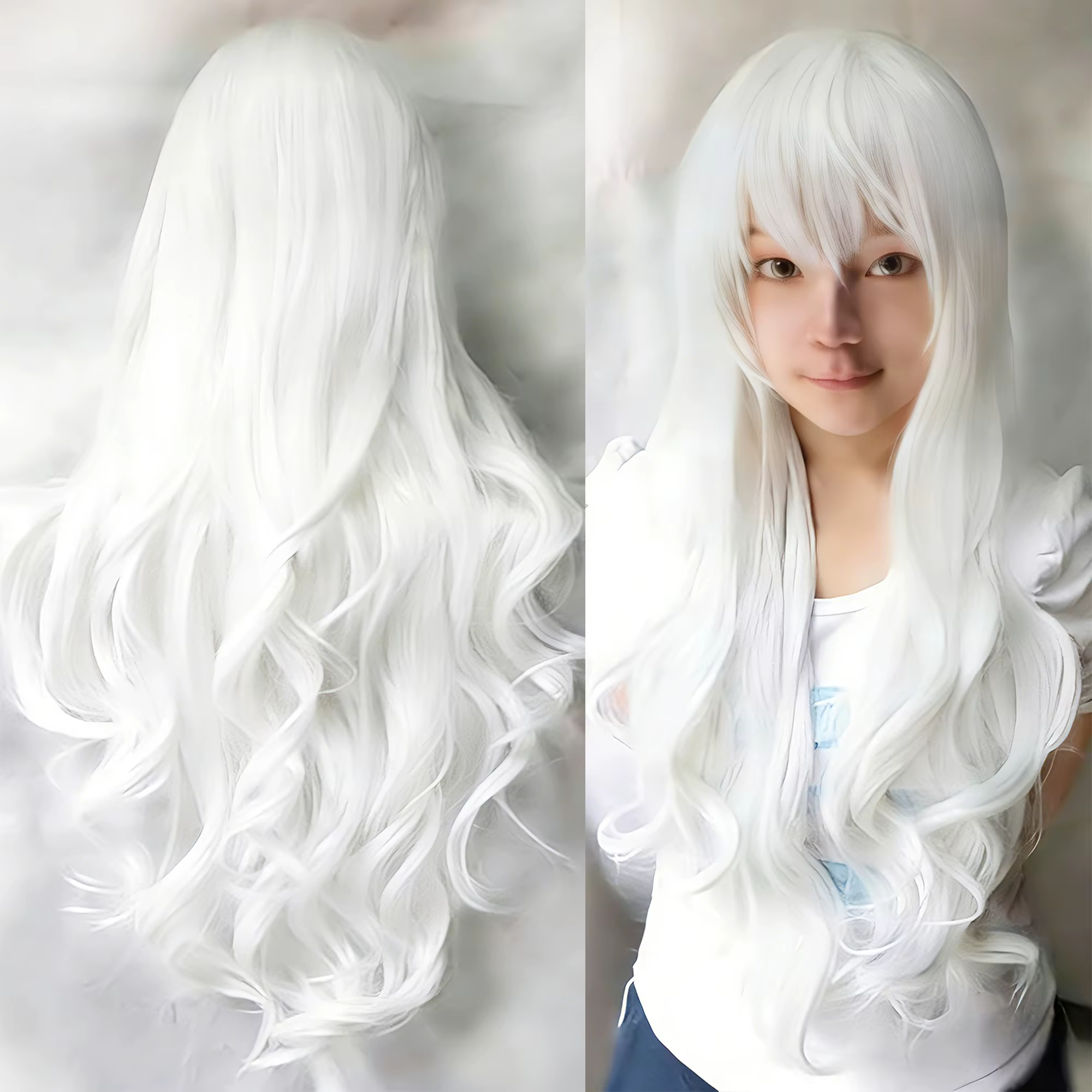 Perruque de cosplay synthétique rouge vibrant Lolita Kushina Uzumaki