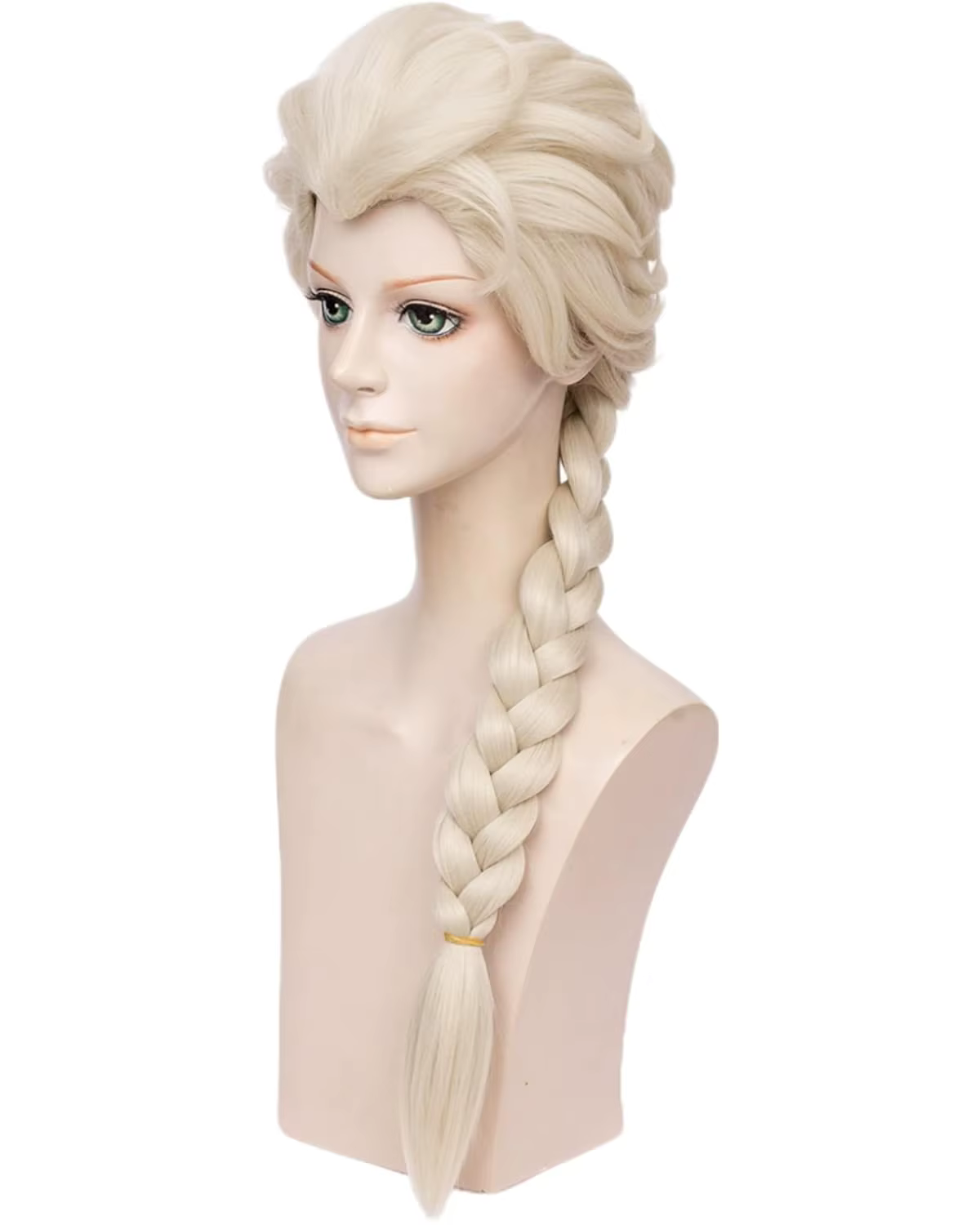Perruque de princesse tressée Blonde longue