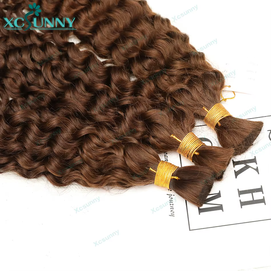 Boho tresses Extensions de cheveux humains paquets en vrac