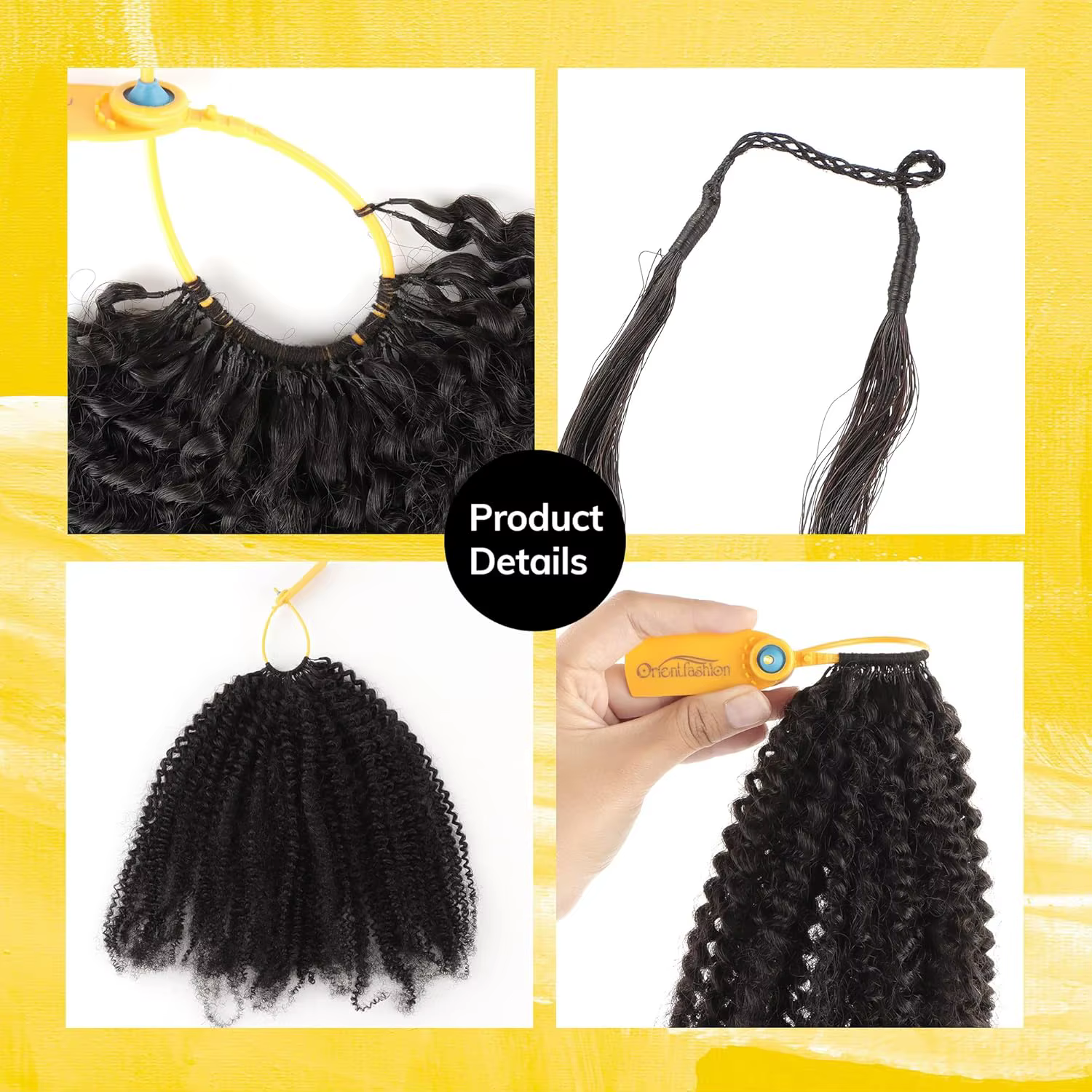 Extensions de cheveux humains bouclés afro kinky pré-séparées sans nœuds pour femmes noires
