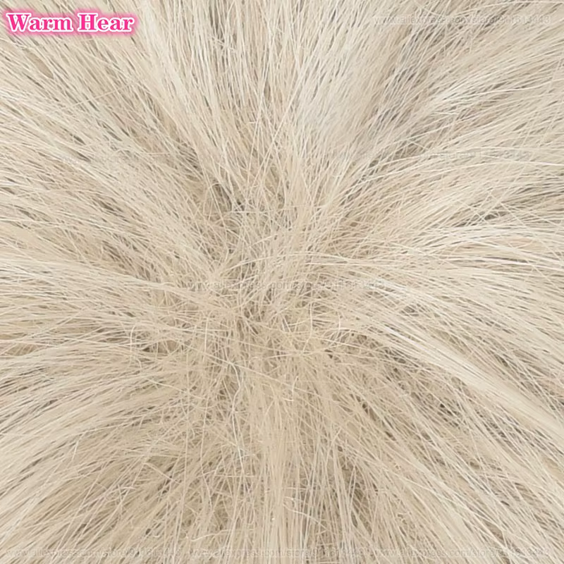Xavier perruque synthétique jeu court unisexe 30 cm gris clair or/gris Cosplay Anime perruques résistant à la chaleur