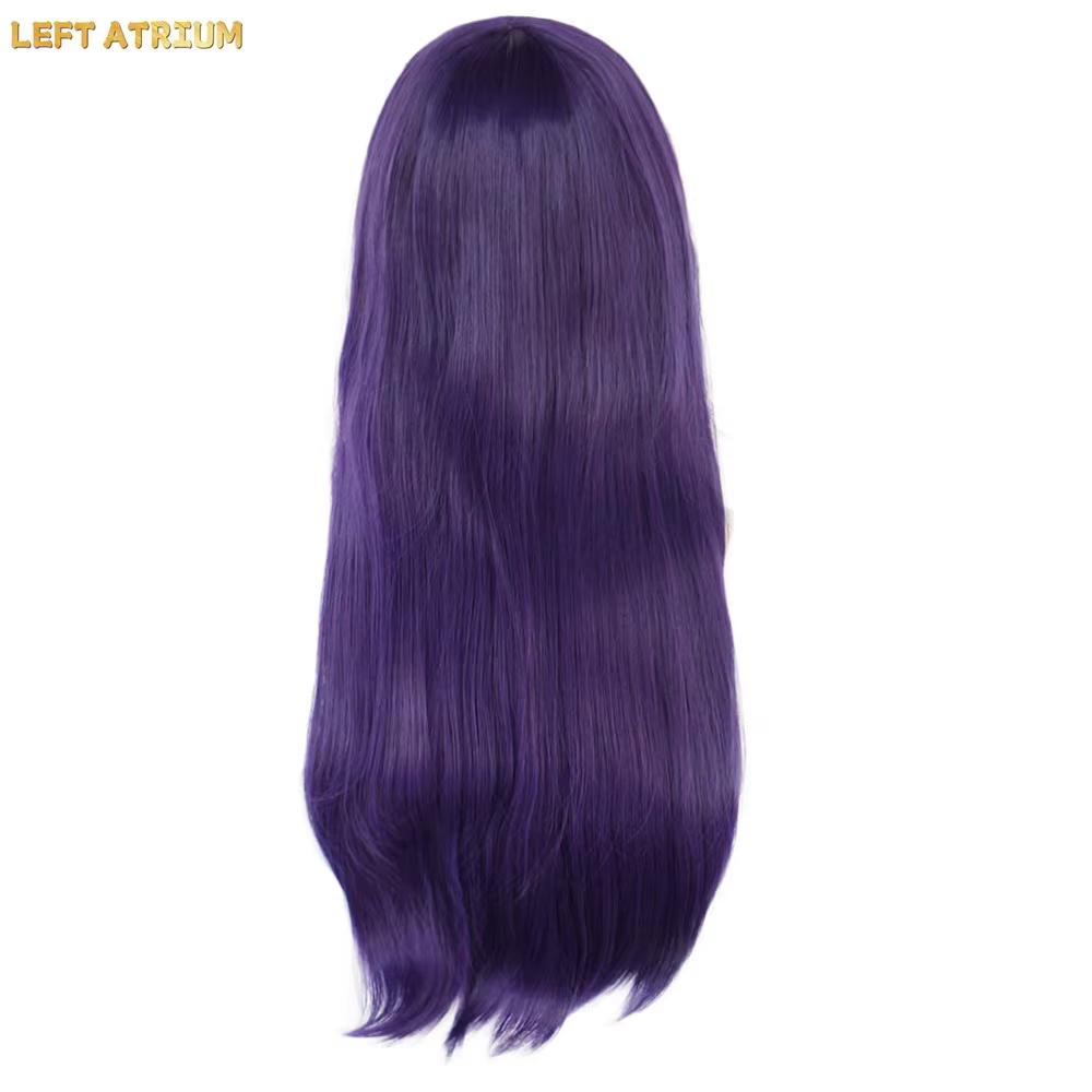 Perruque de Cosplay Yuri de Doki Doki Literature Club, perruque longue violette résistante à la chaleur, cheveux synthétiques, pour jeu de rôle, avec bonnet de perruque