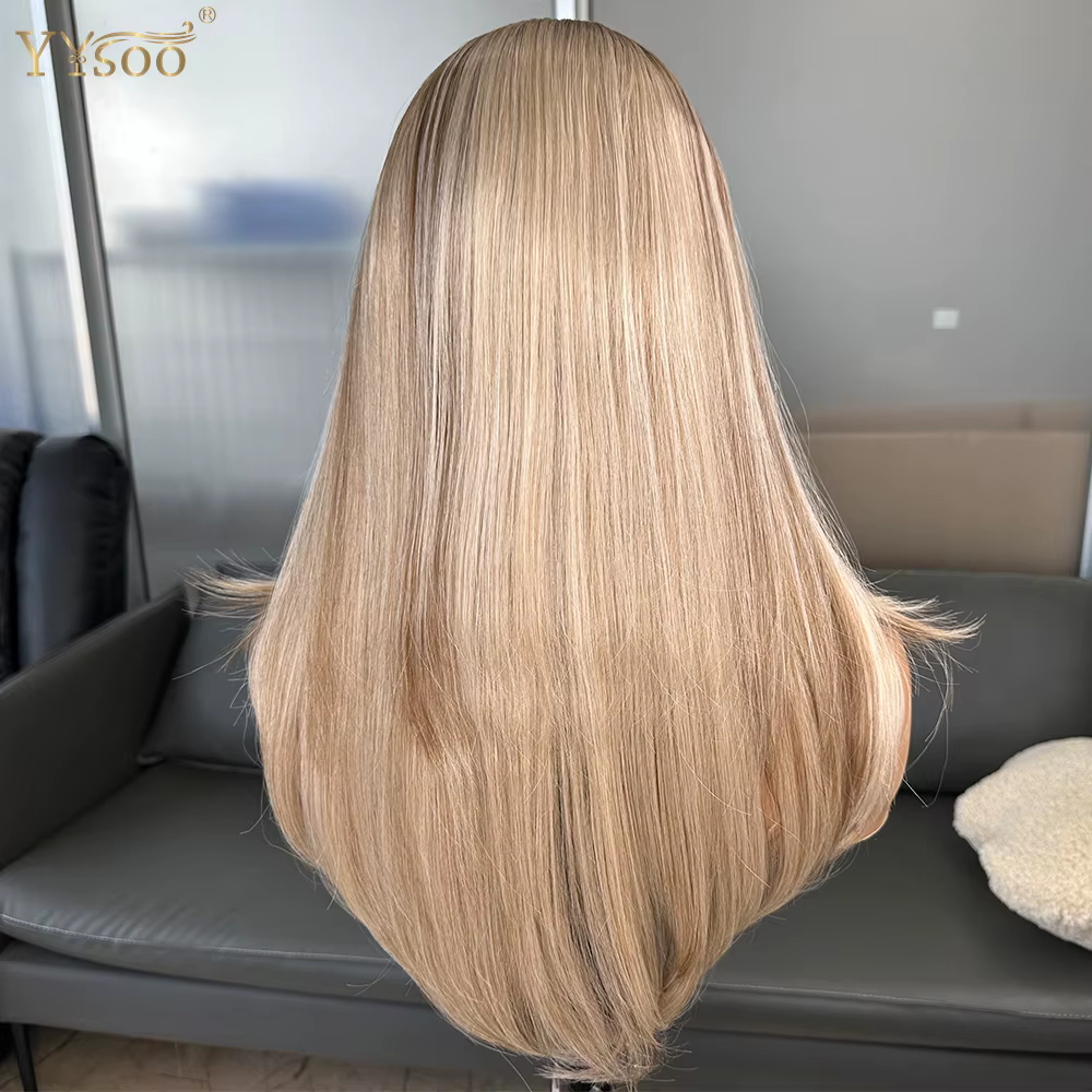 Perruque Lace Front Wig synthétique ondulée avec reflets ombrés
