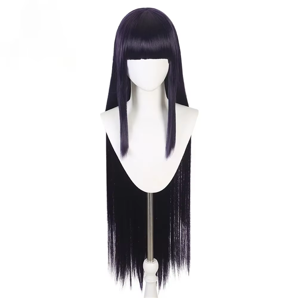 Perruque de Cosplay Anime Hinata Hyuuga bleu foncé