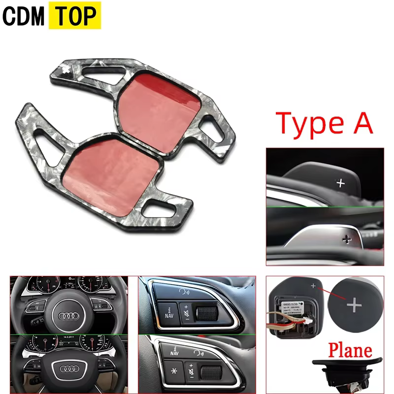 Extension de changement de vitesse pour volant Audi, accessoires Audi A3 S3 RS3 S4 A4 A5 S5 A6 S6 RS6 7 A7 S7 A8 S8 Q5 Q7 TT TTS