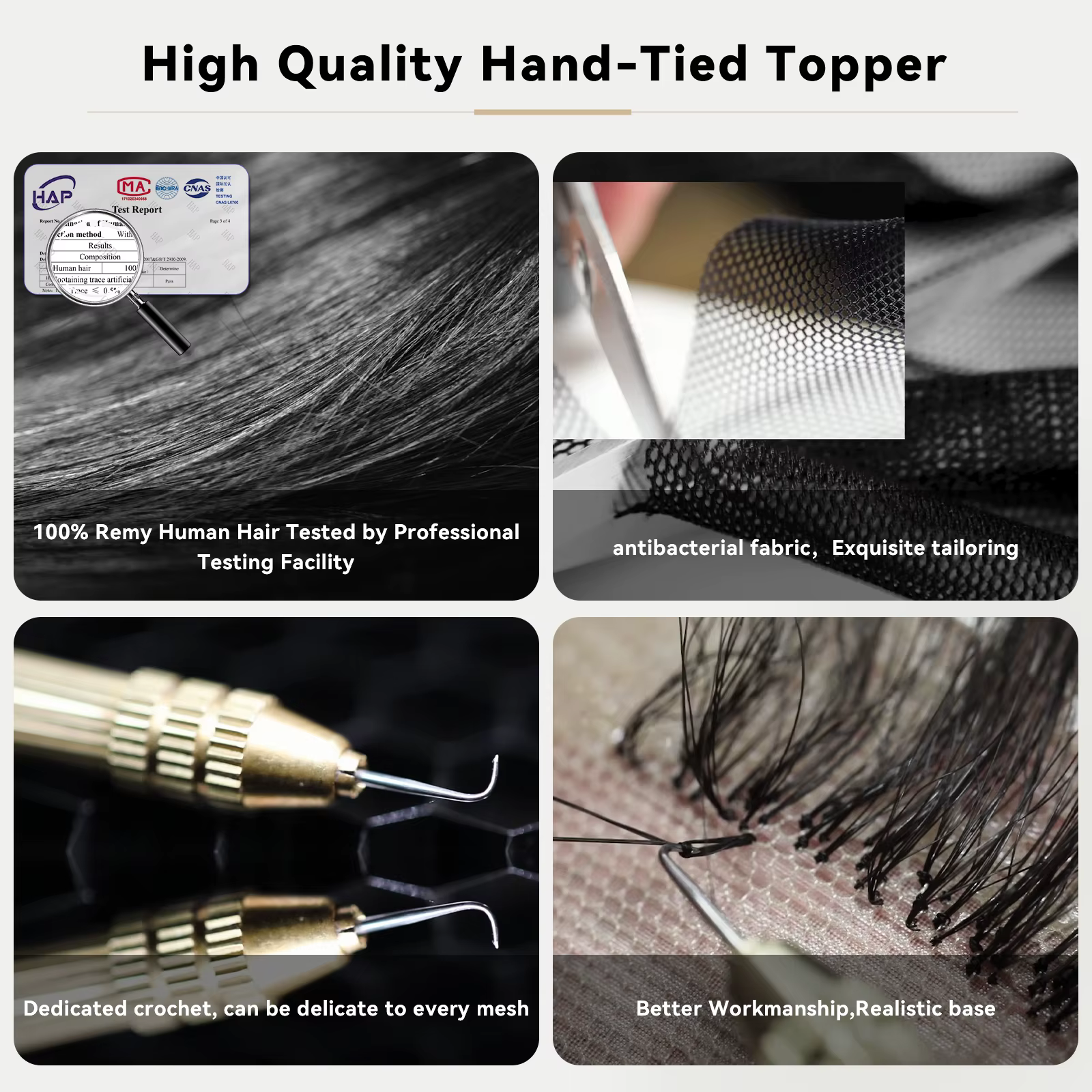 Cheveux Toppers partie centrale femmes
