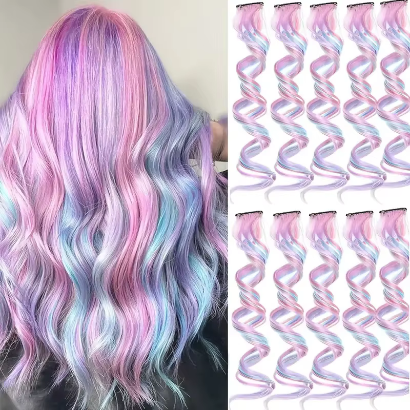 Extensions de cheveux licorne 6 pièces 22 pouces