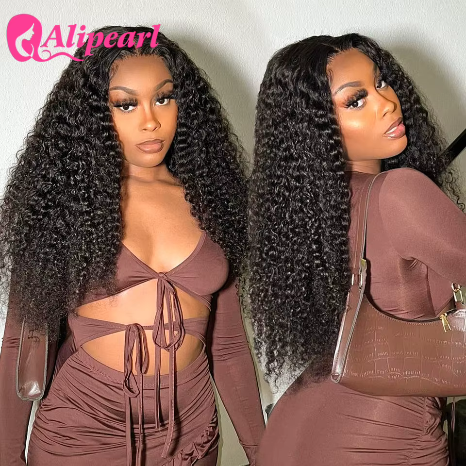 Perruque Lace Front Wig Deep Wave brésilienne naturelle-ALIPEARL
