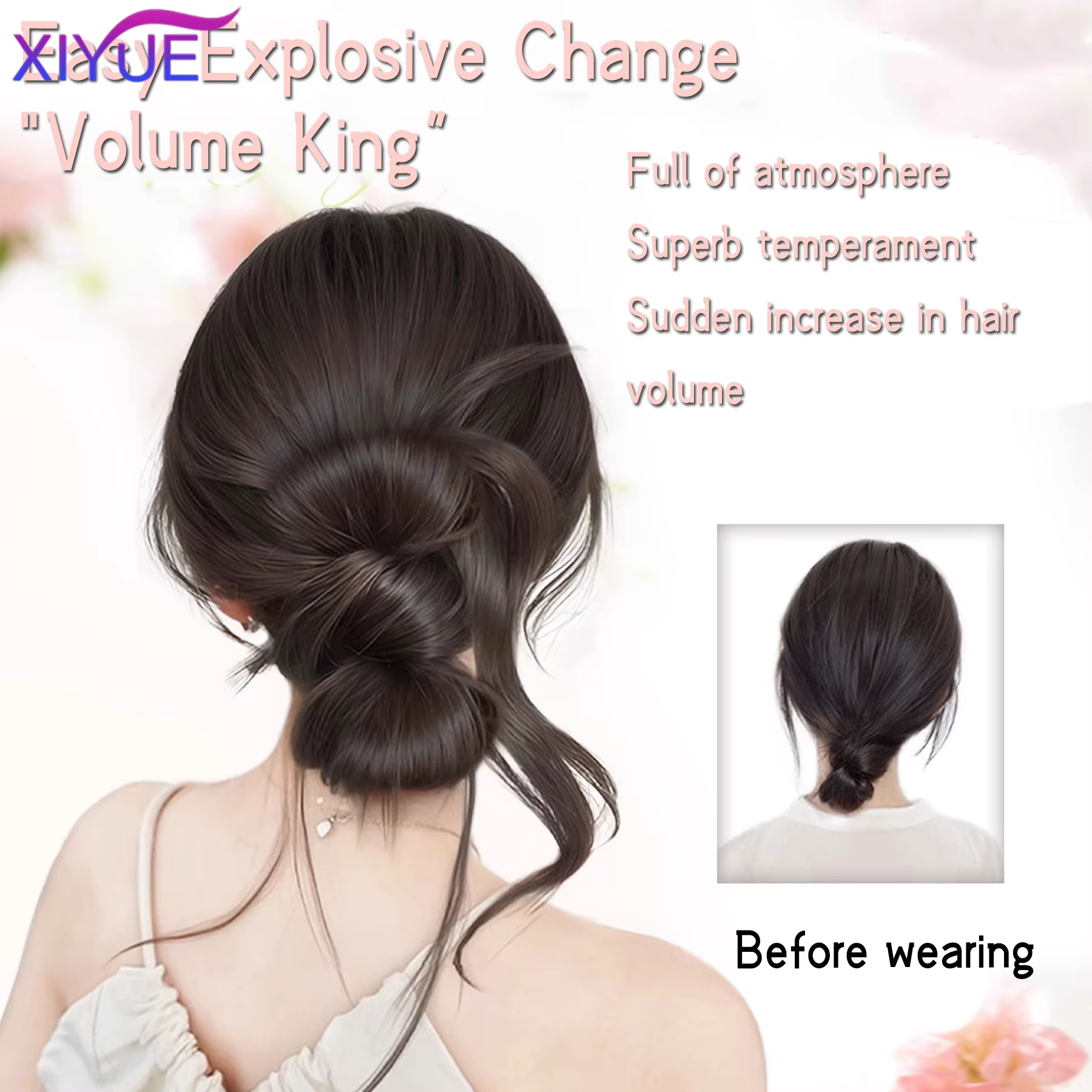 Perruque chignon de Style synthétique