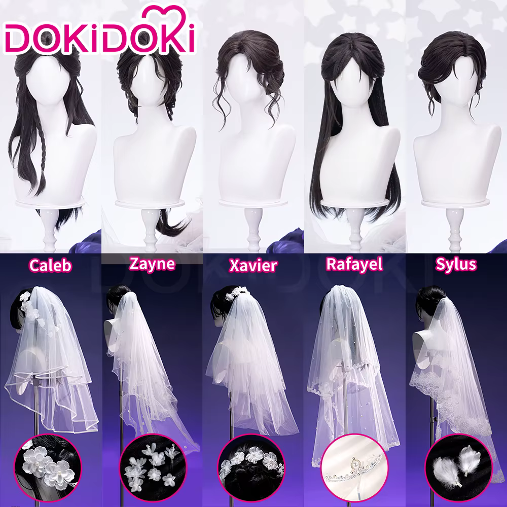 EN STOCK Sylus Rafayel Caleb Xavier Zayne Hunter MC perruque jeu amour et espace profond DokiDoki