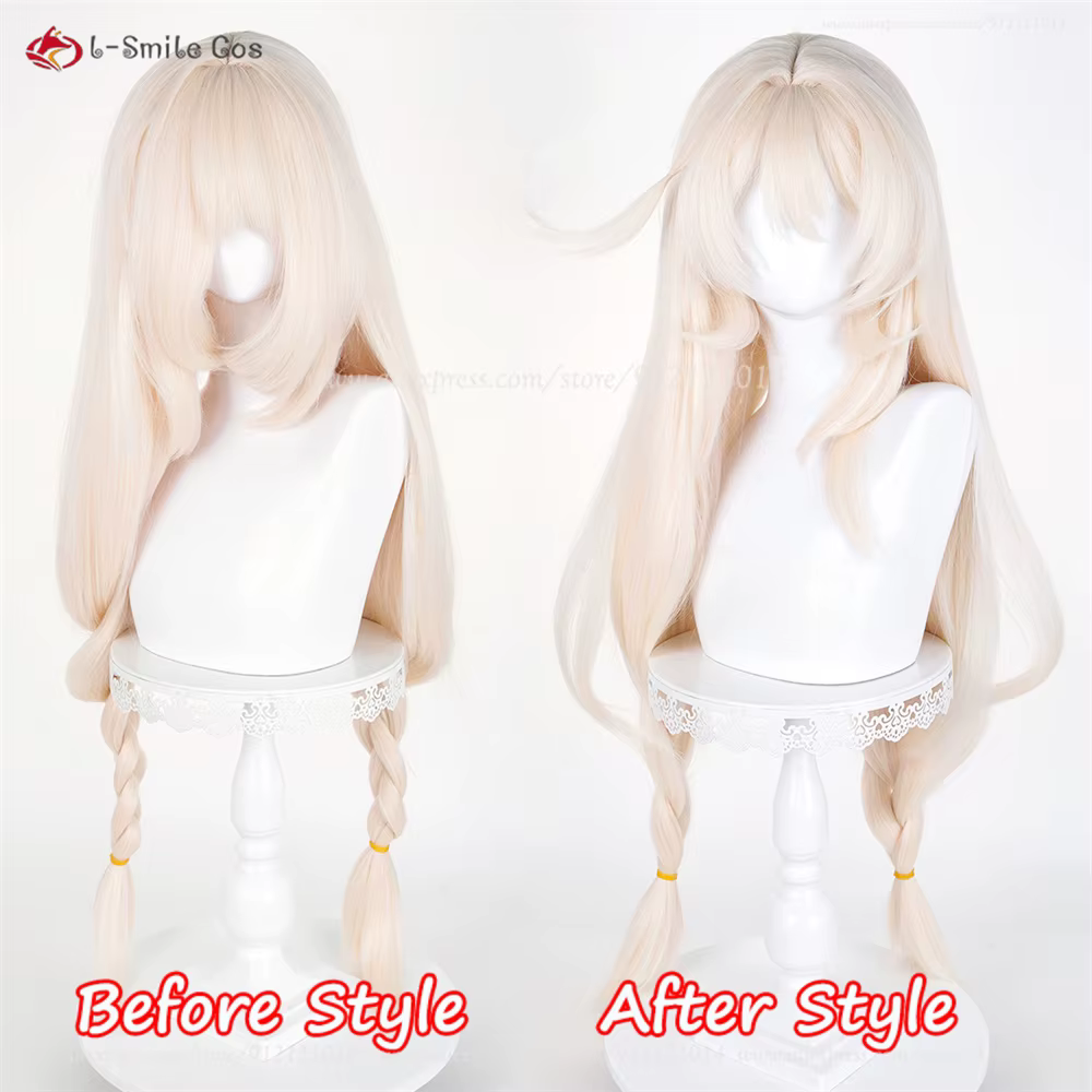 Alice Cosplay perruque 98 cm rose clair doré perruques pour femmes Genshin Cosplay Anime perruque résistant à la chaleur cheveux synthétiques Halloween