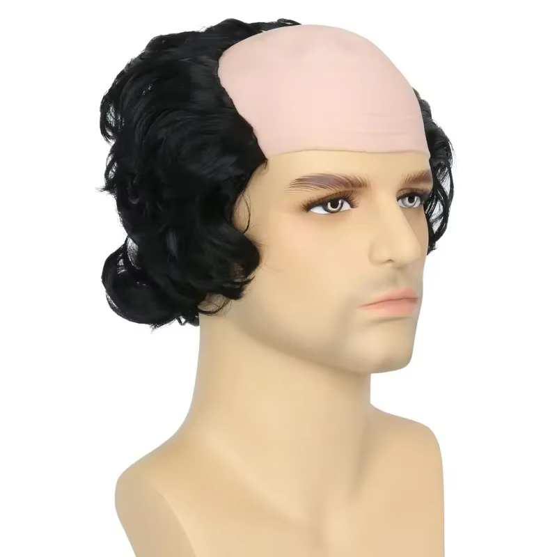 Homme chauve perruque fête d'anniversaire drôle jeu accessoire scène Sitcom effectuer jeu de rôle personnes âgées