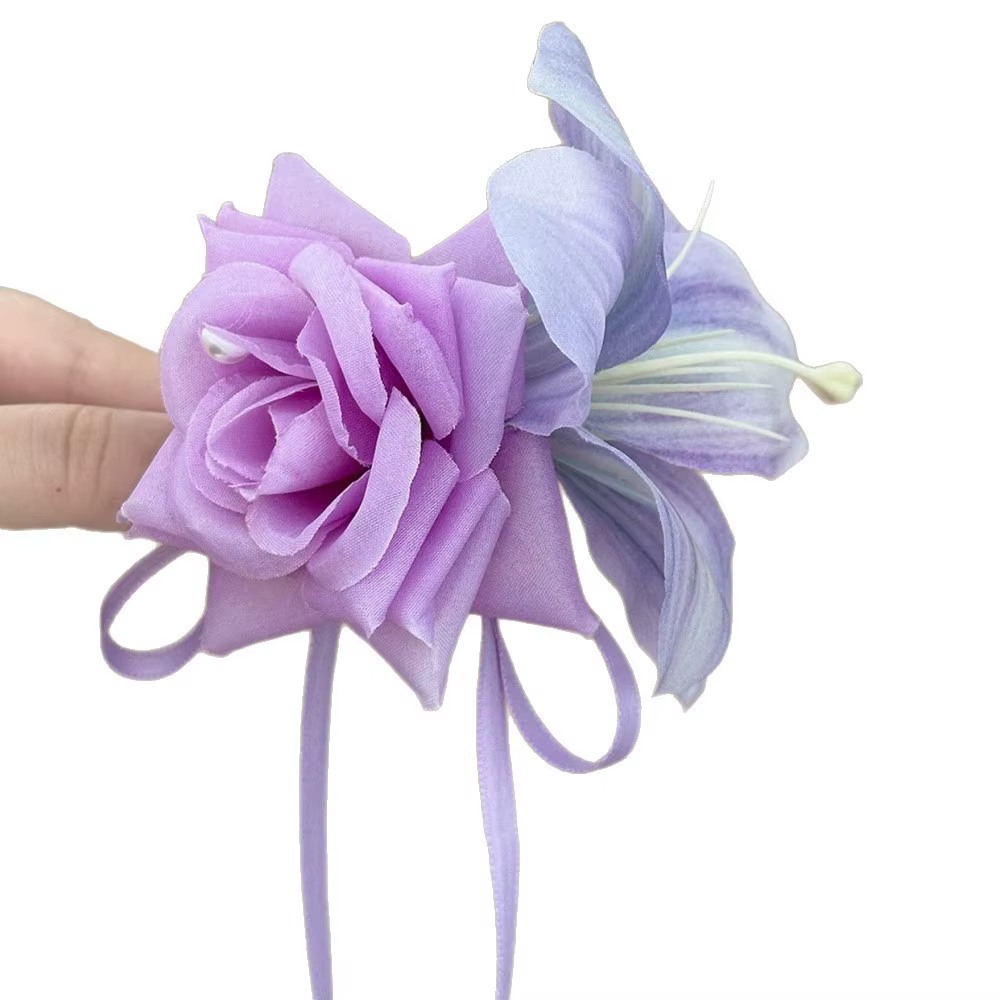Super mignon pince à cheveux en forme de fleur de lys artificielle