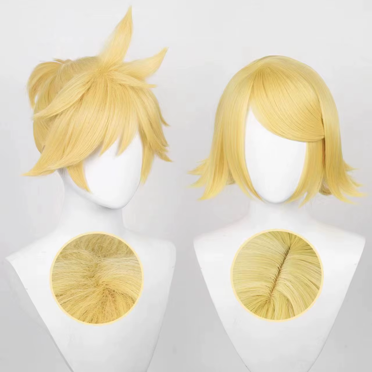 Perruque de cosplay complète Anime Vocaloid Kagamine Len & Rin
