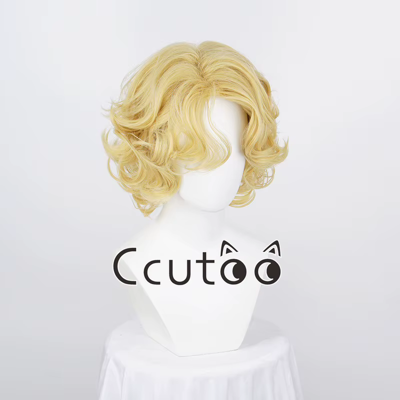 Marilyn Monroe perruques Blonde courte bouclée cheveux synthétiques Cosplay