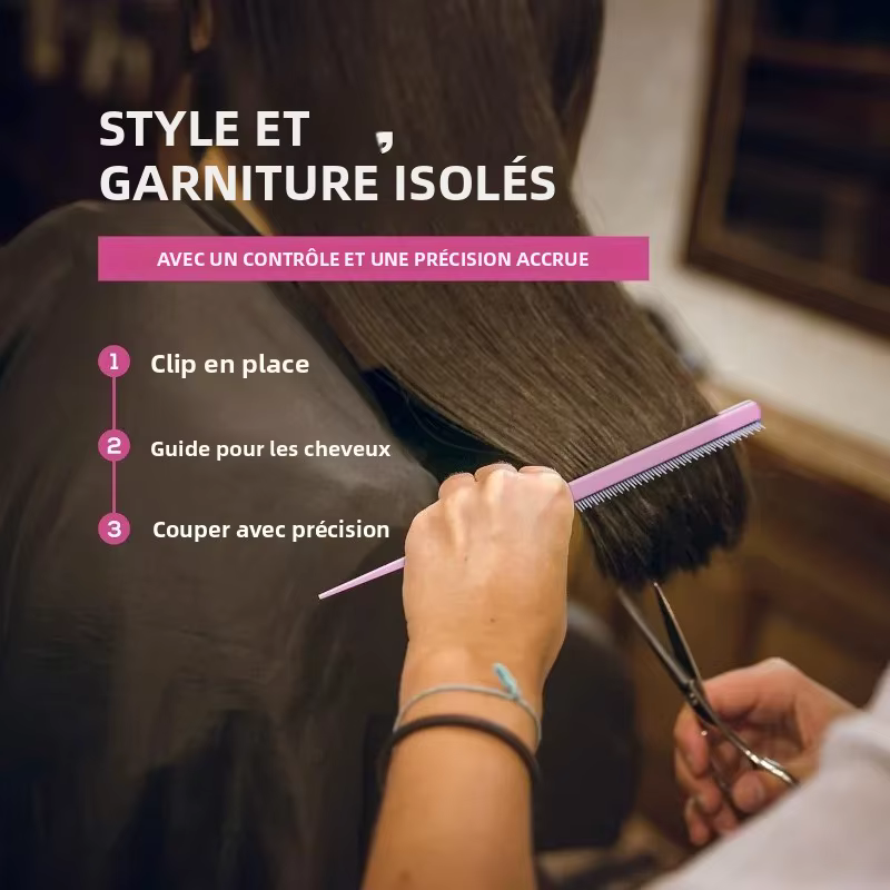 Clip de peigne de coiffure professionnel-2 en 1