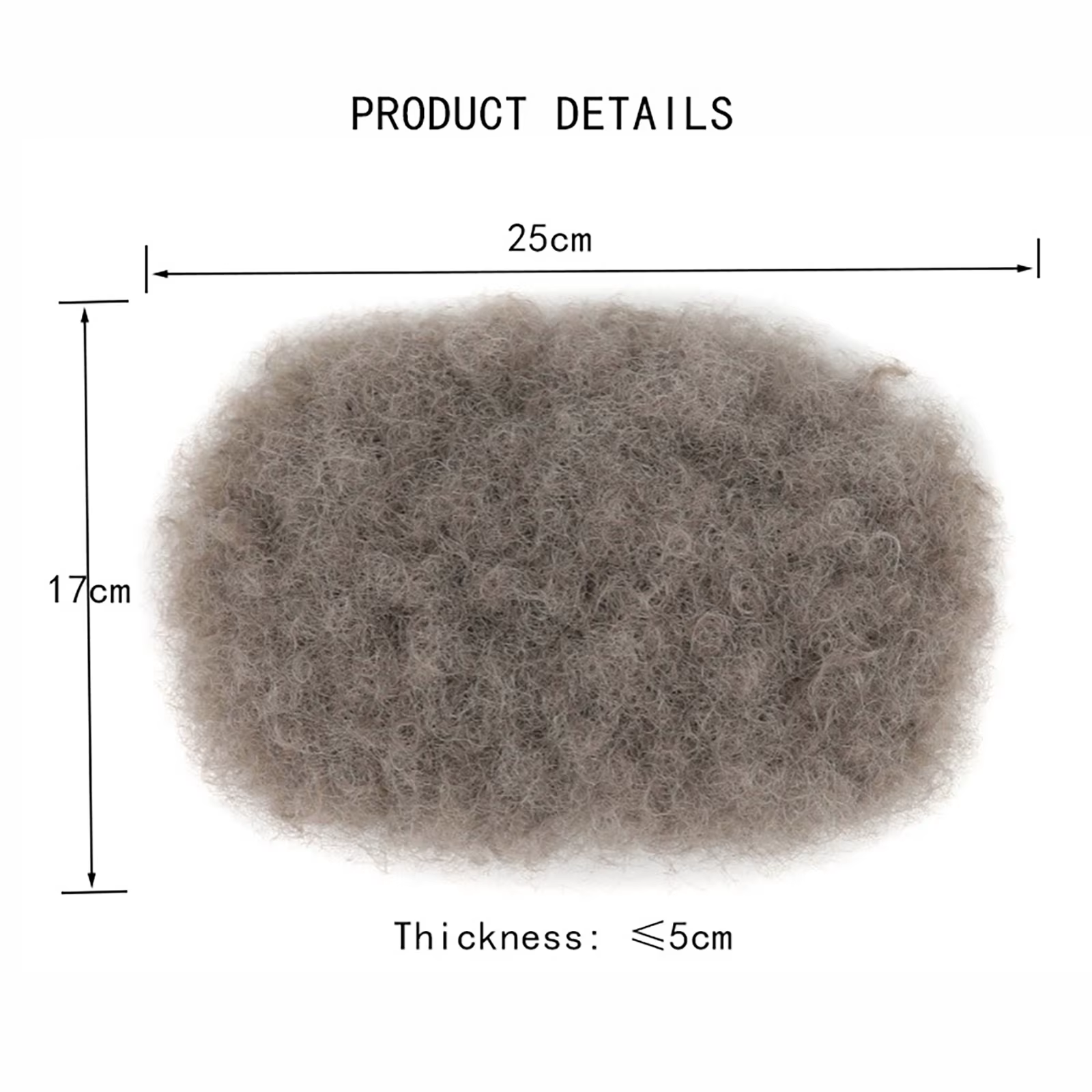 Jeedou-Perruque Afro Synthétique Courte Bouclée pour Homme et Femme, Postiche à réinitialisation, Tête Chauve, Cheveux Amincissants