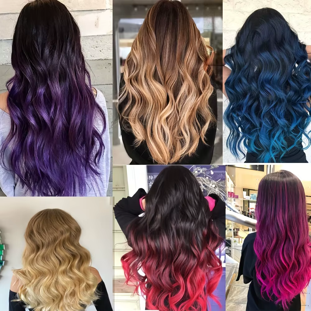 Extensions de cheveux synthétiques à clip pour femmes et filles