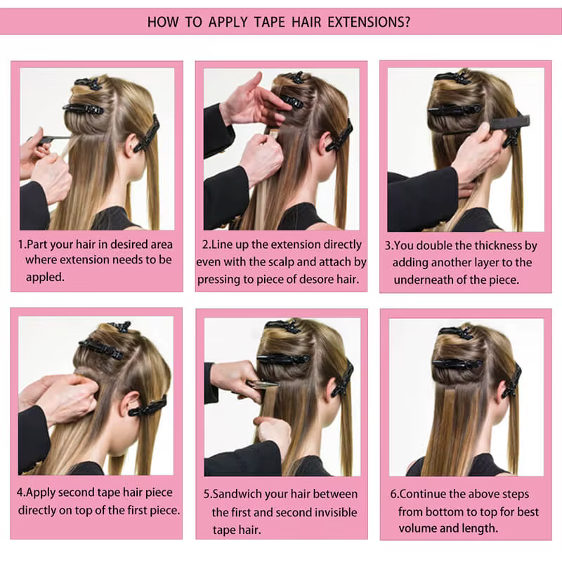 Extensions de cheveux humains Remy lisses de 14 à 28 pouces