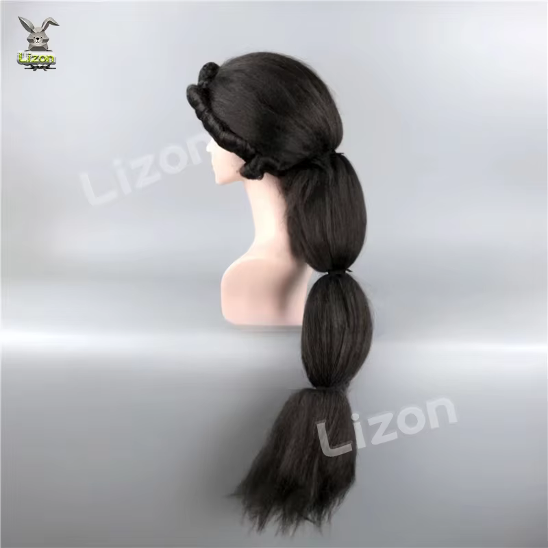 Perruque de cheveux longs noirs Jasmine Cosplay