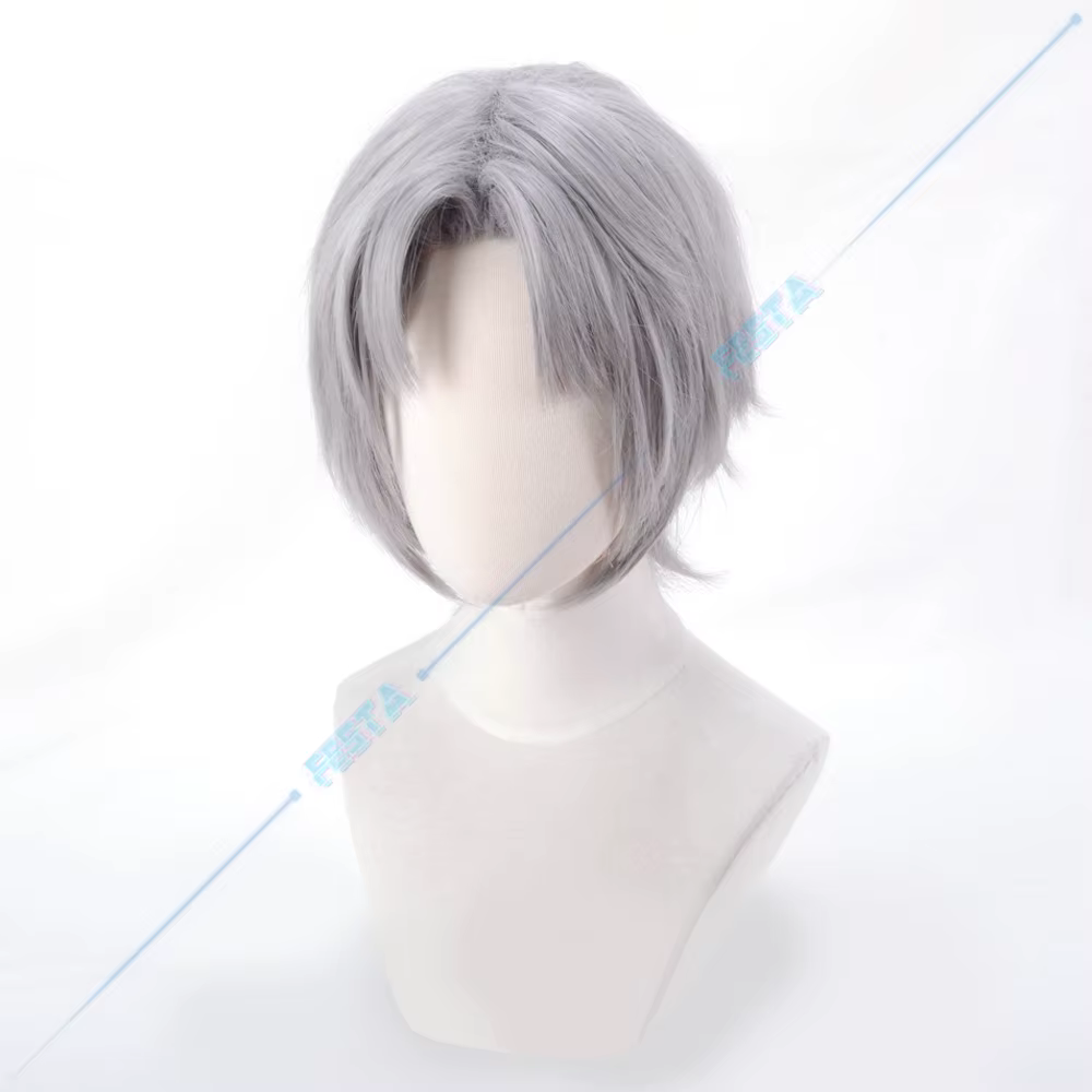 Perruque de Cosplay Anime Devil May Cry Dante, cheveux courts gris blanc clair pour hommes et femmes, jeu de rôle, accessoire de carnaval pour fête d'halloween