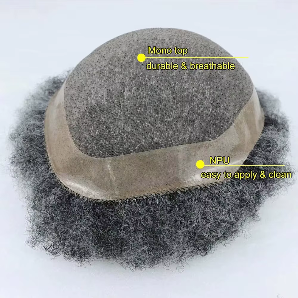 Afro bouclés hommes cheveux prothèse