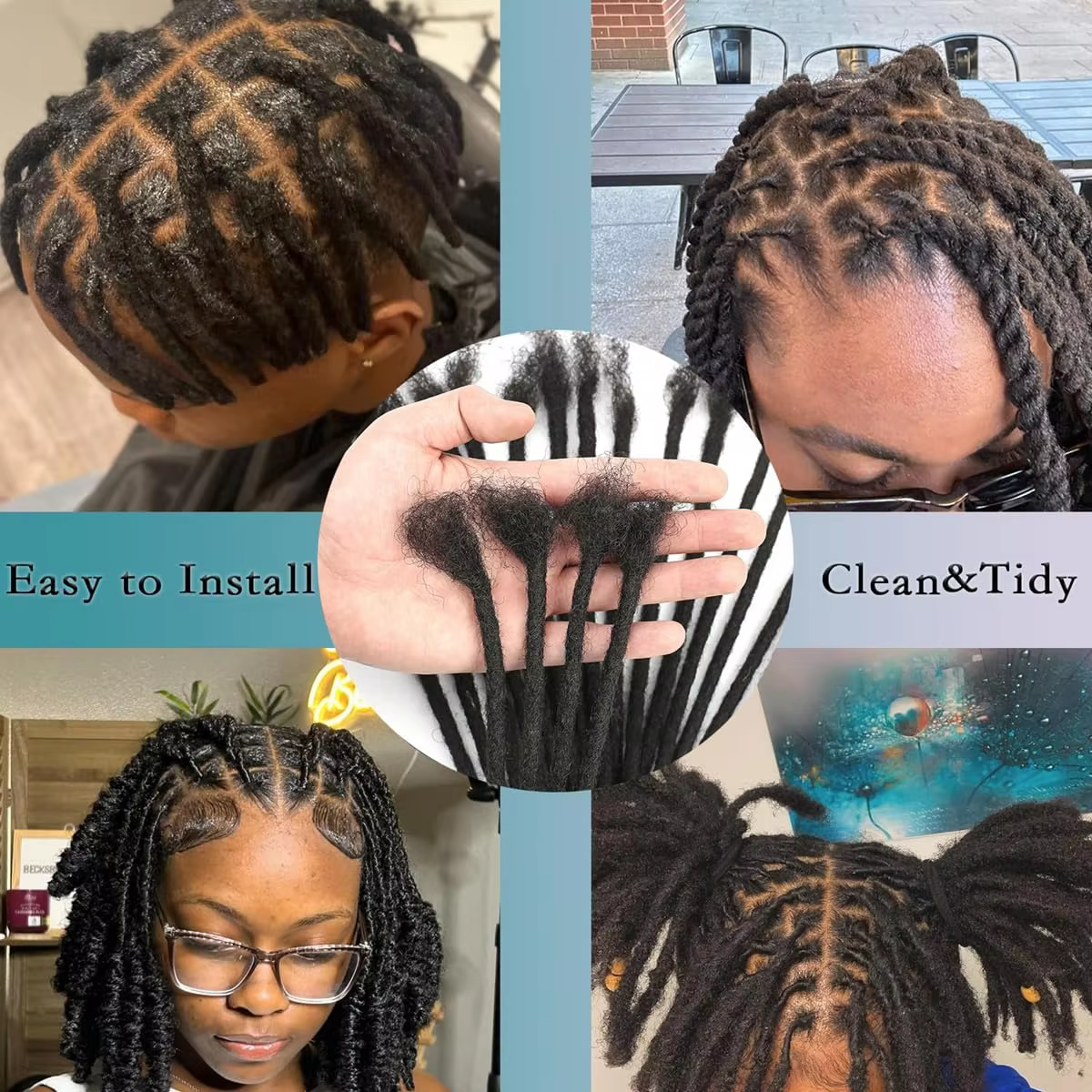 Dreadlock Extensions faites à la main pour hommes