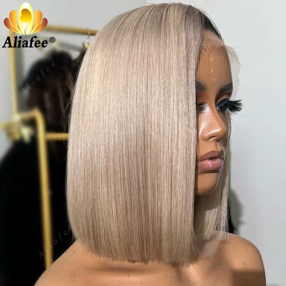 Perruque Bob courte blonde pour femme