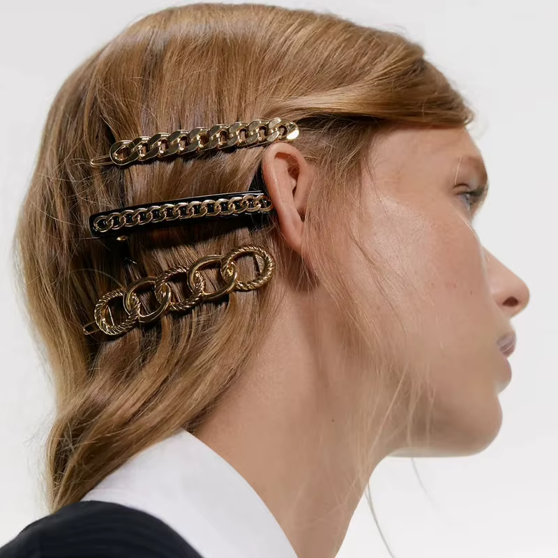 Pince à cheveux en alliage d'acétate