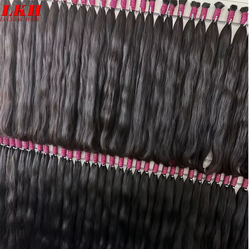 Mega Hair Cabelo Humano paquets de cheveux humains vietnamiens bruts pour tressage 100% non transformés sans trame