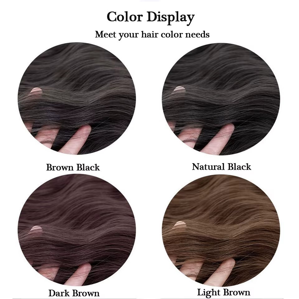 Extension de Cheveux Synthétiques Longs et Lisses en Forme de V