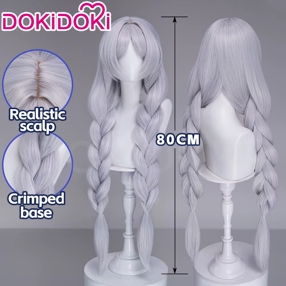 【Prêt à être expédié】 Perruque Frieren pour cosplay d'anime DokiDoki