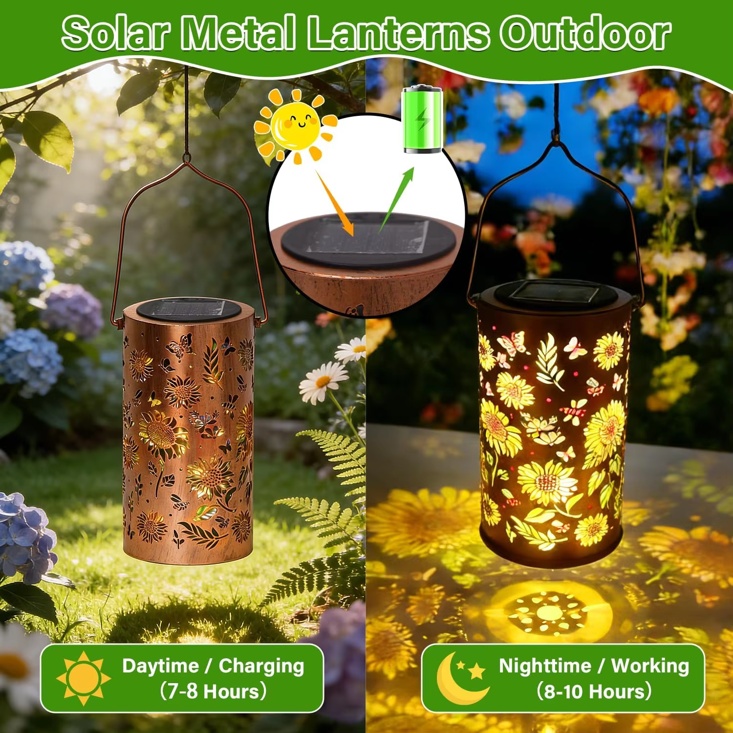 Lampes solaires colorées RGB en forme de tournesol, étanches, portables, pour l'extérieur, lampe de projection en forme de tournesol pour la décoration du jardin, de la véranda et de la pelouse