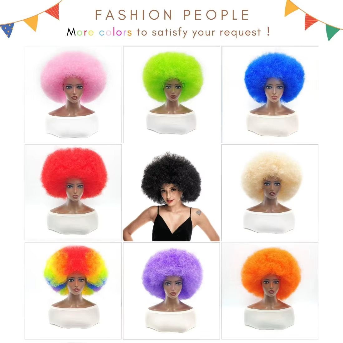 Perruques synthétiques Afro bouclées des années 70 pour femmes noires