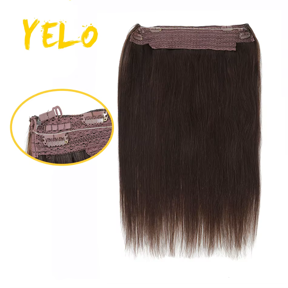 Extensions de Cheveux Humains Lisses avec Clips