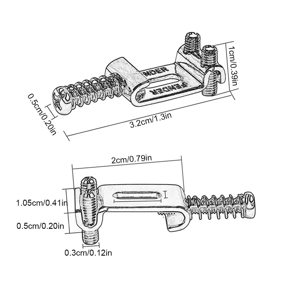 Selles de pont Roller Tremolo 6 pièces avec clé-alliage de Zinc de précision pour pièces de mise à niveau de guitare électrique Fender Strat/Tele/ST 