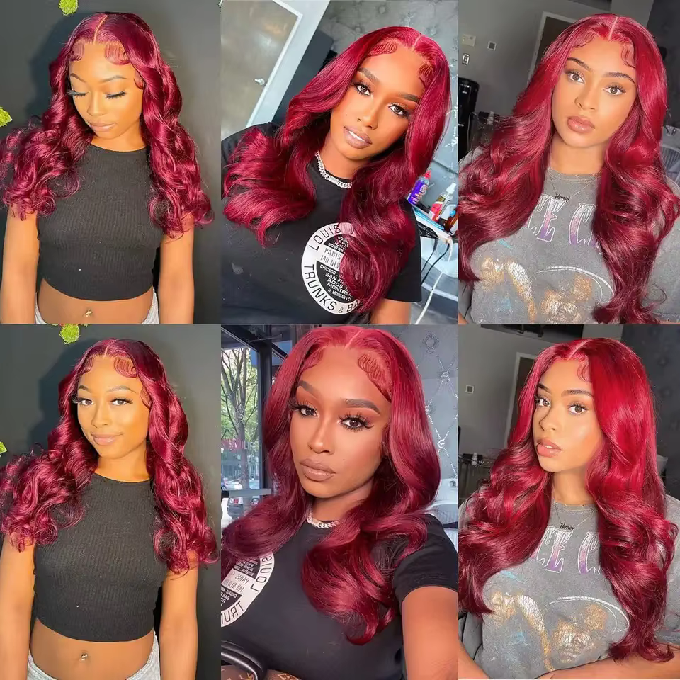 Perruque Lace Frontal Wig synthétique Loose Wave 99J