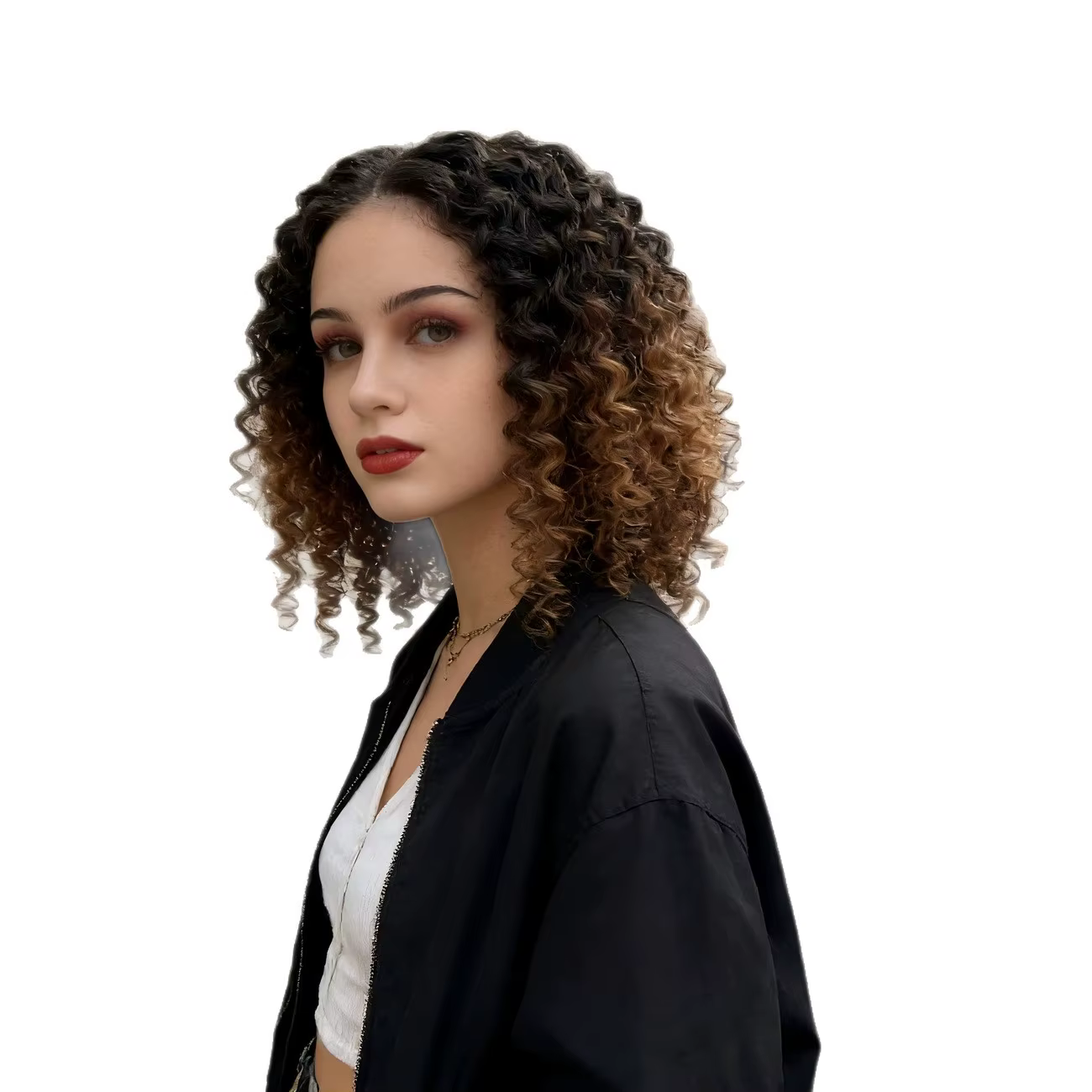 Perruques synthétiques courtes bouclées pour femmes - Style