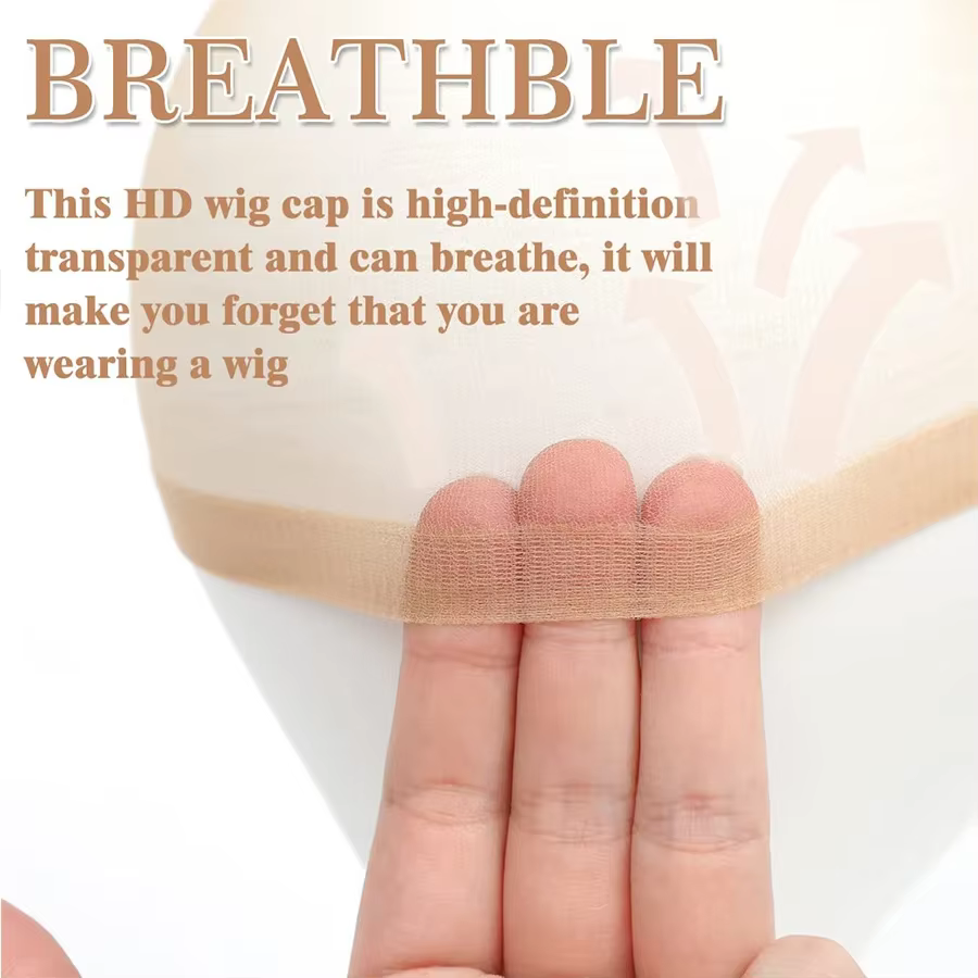 100 pièces HD bonnet de perruque haute qualité Transparent HD filets à cheveux tissage Nylon extensible dentelle avant