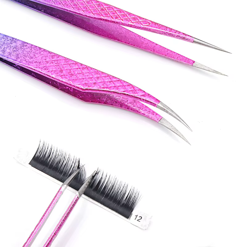 Pince à épiler professionnelle pour extensions de cils