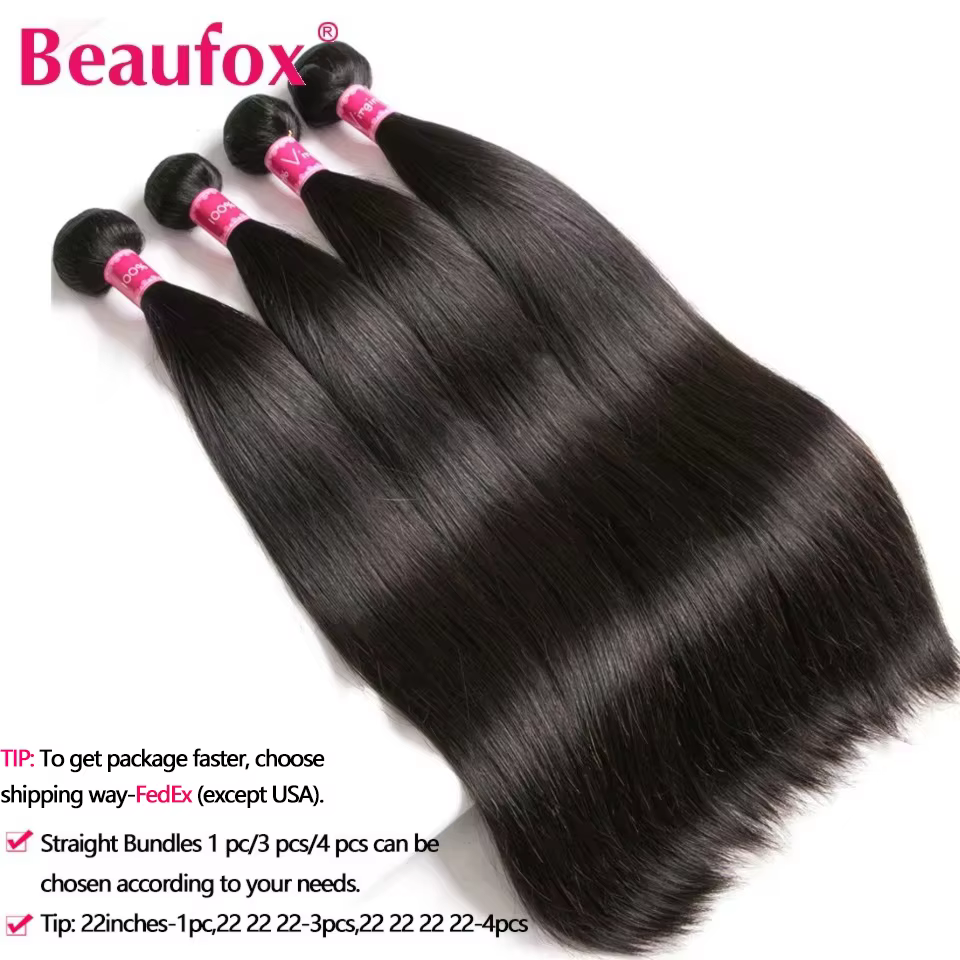 Beaufox cheveux péruviens paquets droit