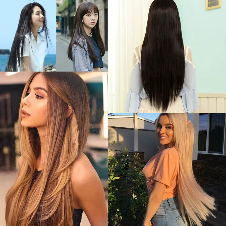 Extensions de cheveux invisibles 16/22 pouces avec bandeau