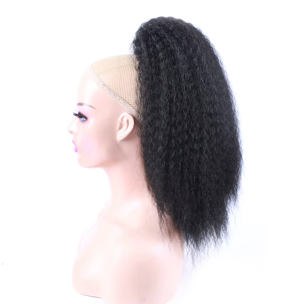 Extensions synthétiques Afro bouffantes pour queue de cheval crépue