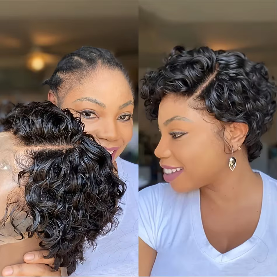 Cheveux péruviens partie latérale perruque