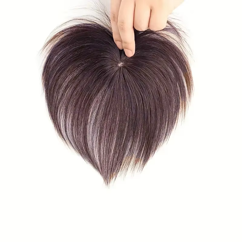 100% vrais cheveux humains Topper pour les femmes postiche brune droite pour le Volume léger remplacement