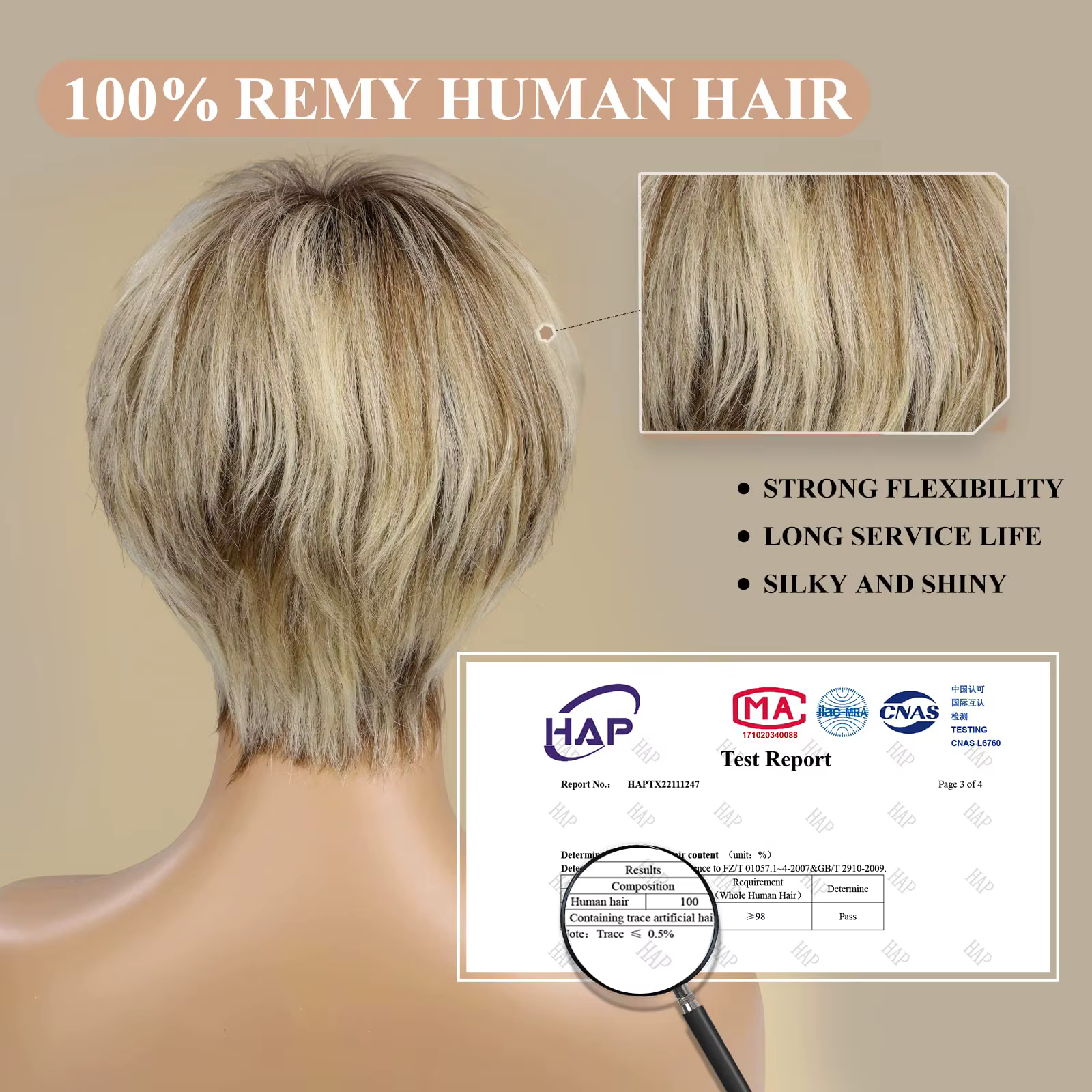 Perruque Lace Front Wig 100% naturelle Remy