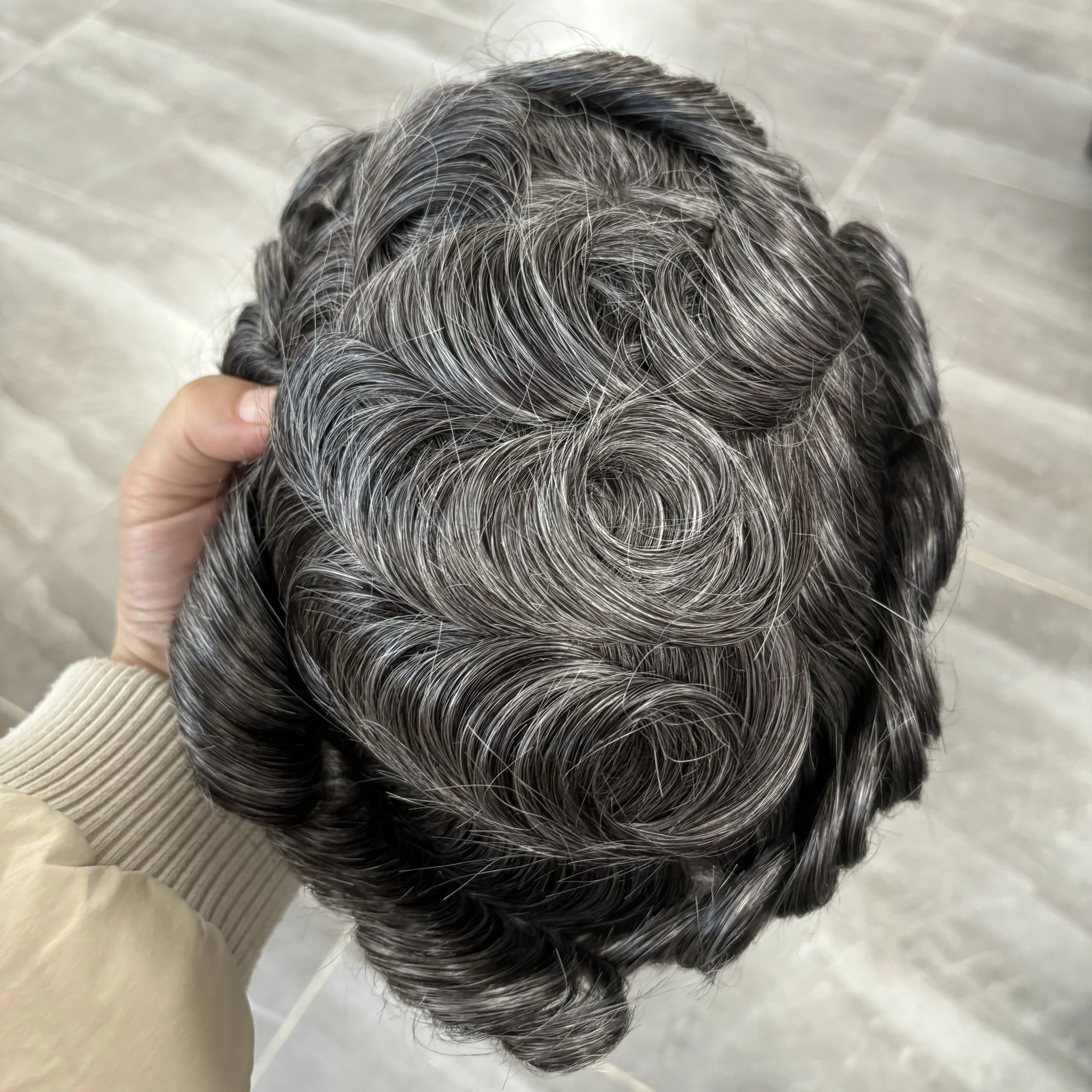 Prothèse capillaire pour homme en cheveux naturels