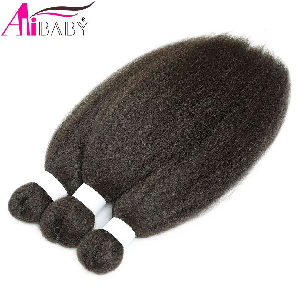 Alibaby 26 pouces Vixen cheveux paquets synthétiques Yaki droite Crochet Extensions