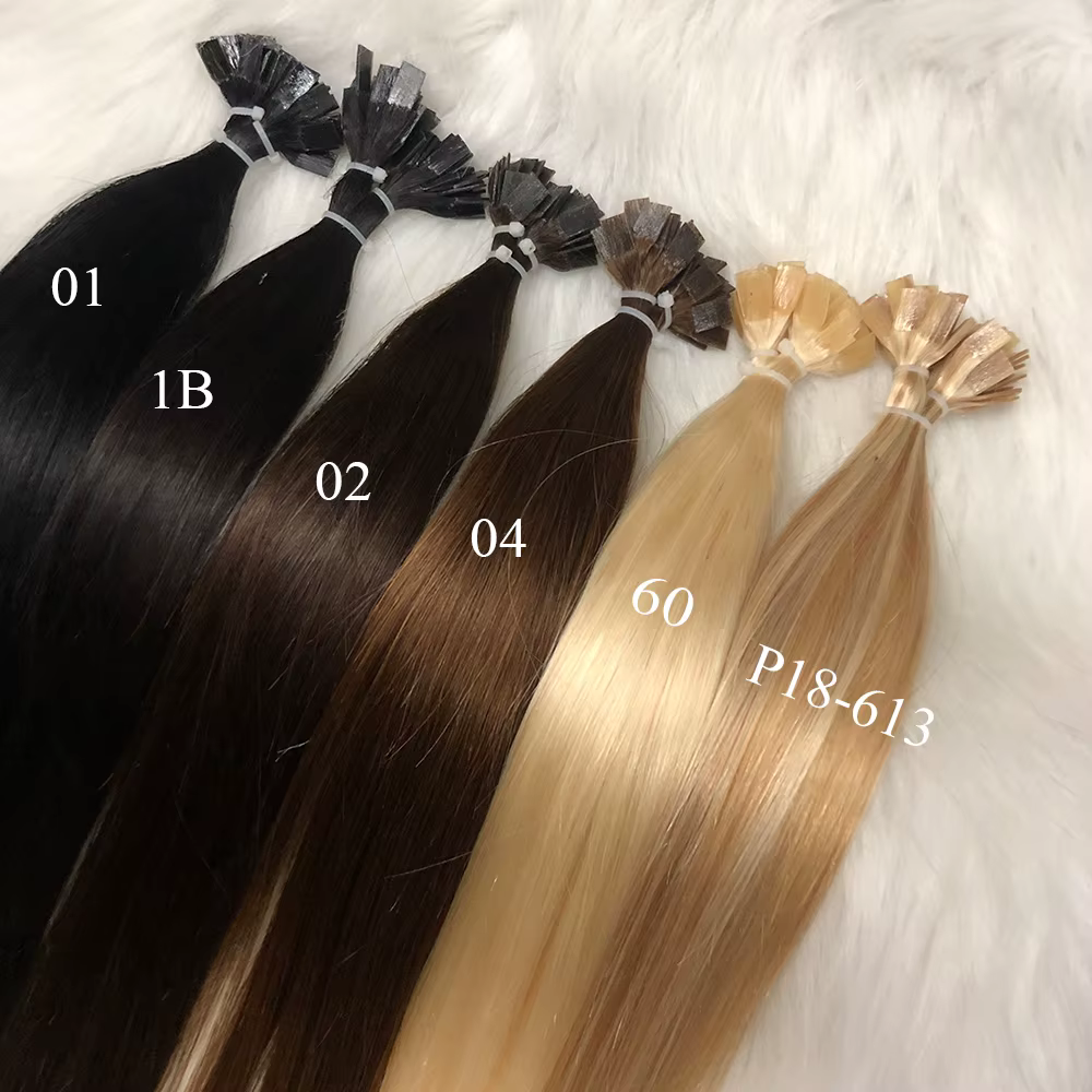 KerBrian-Extensions de cheveux à pointe plate